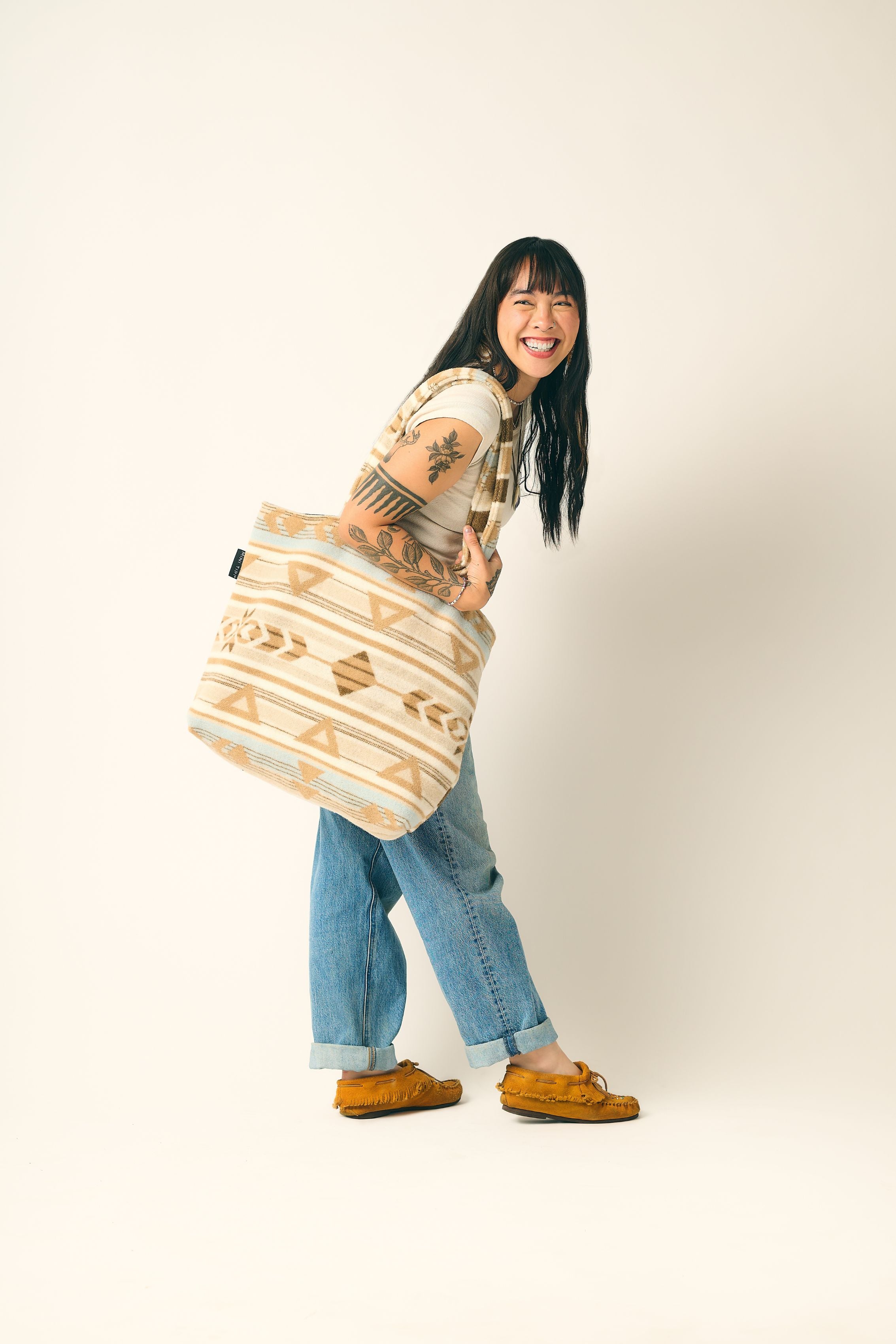 Sand Indigenous Tote Bag