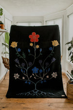 Wool Coloured Woodland Floral Panel