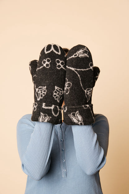 Fleurs Sherpa Mittens